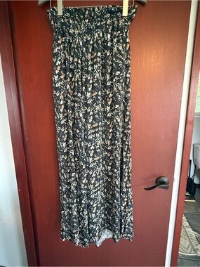 mahina blue pants with Cream & Tan Floral Print